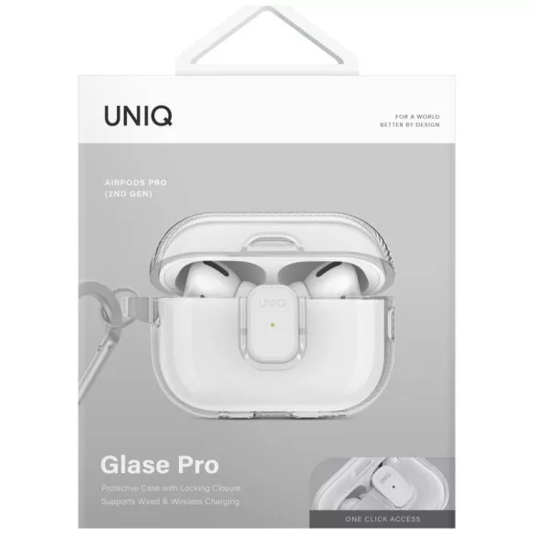 UNIQ Glase Pro tok AirPods Pro 2 - átlátszó