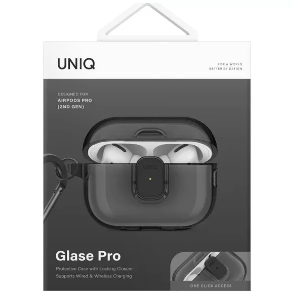UNIQ Glase Pro tok AirPods Pro 2 - füstszürke
