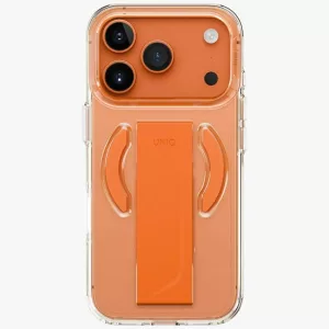 UNIQ Heldro Air tok iPhone 17 Pro Magclick töltés narancssárga színben
