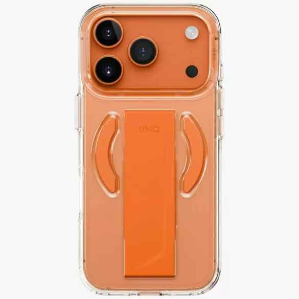 UNIQ Heldro Air tok iPhone 17 Pro Magclick töltés narancssárga színben