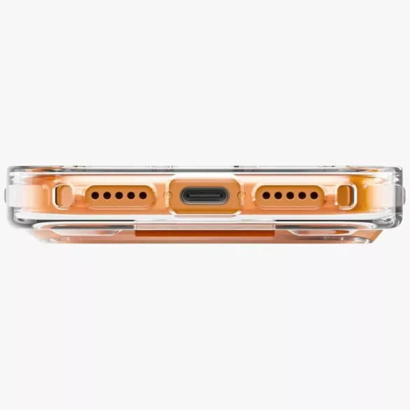 UNIQ Heldro Air tok iPhone 17 Pro Max Magclick töltés narancssárga