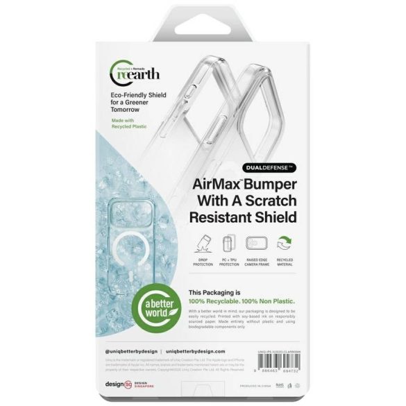 UNIQ Clario tok iPhone 17 Magclick töltés Fekete