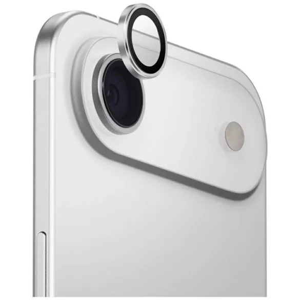 UNIQ Optix alumínium kamera objektívvédő iPhone Air készülékhez, applikátorral, ezüst színben