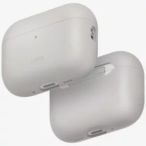 UNIQ Lino tok AirPods Pro 3 gen szilikon bézs színű tokhoz