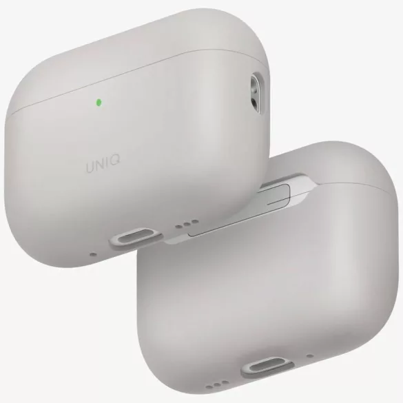 UNIQ Lino tok AirPods Pro 3 gen szilikon bézs színű tokhoz