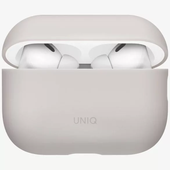 UNIQ Lino tok AirPods Pro 3 gen szilikon bézs színű tokhoz