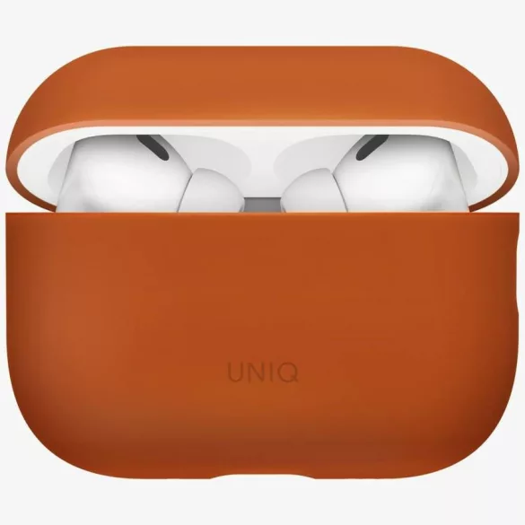 UNIQ Lino tok AirPods Pro 3 gen szilikon narancssárga tokhoz