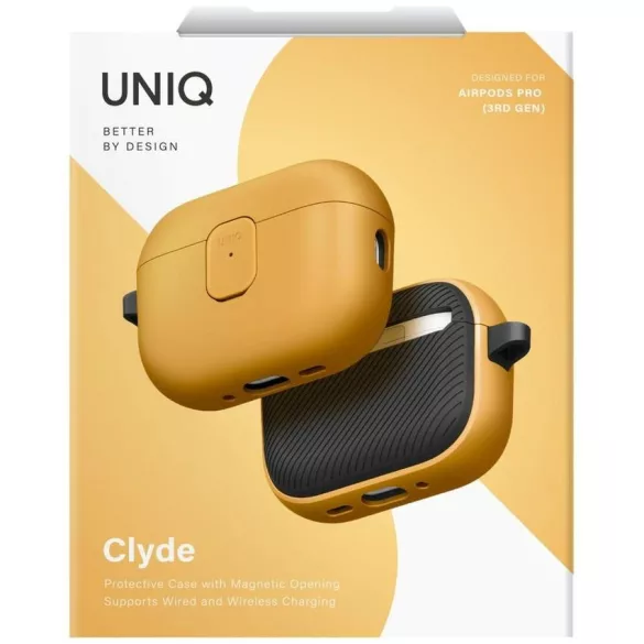 UNIQ Clyde tok az AirPods Pro 3 gen sárga-szürke tokhoz