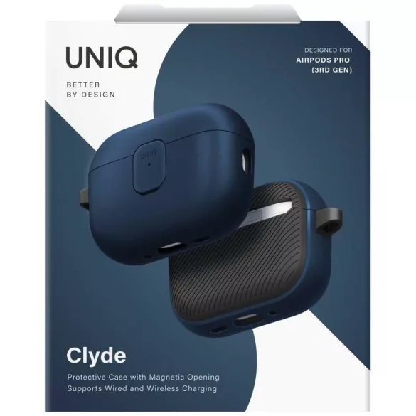 UNIQ Clyde tok az AirPods Pro 3 gen kék-szürke tokhoz