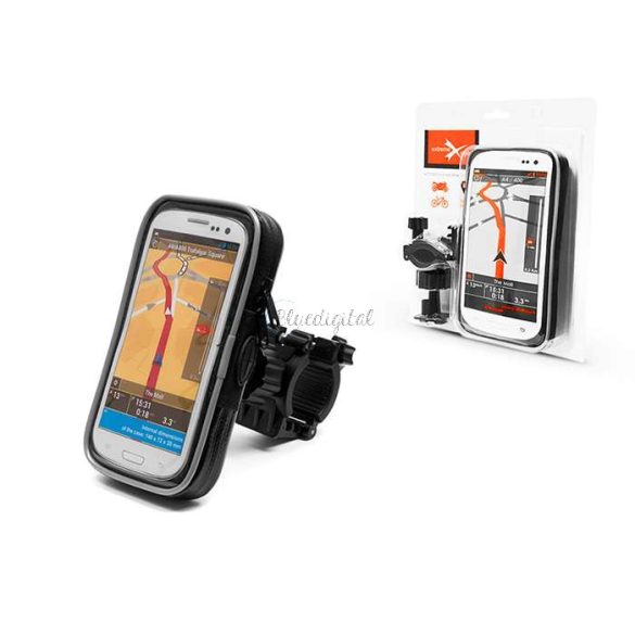 Univerzális kerékpárra/motorkerékpárra szerelhető, vízálló telefontartó -       Extreme-155 - fekete