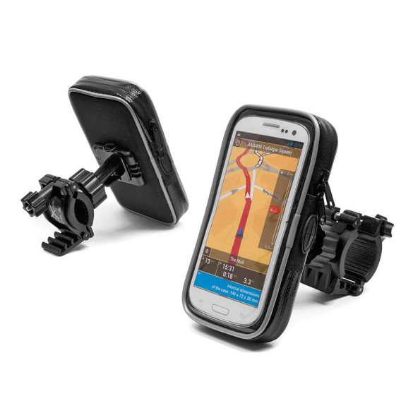 Univerzális kerékpárra/motorkerékpárra szerelhető, vízálló telefontartó -       Extreme-177 - fekete