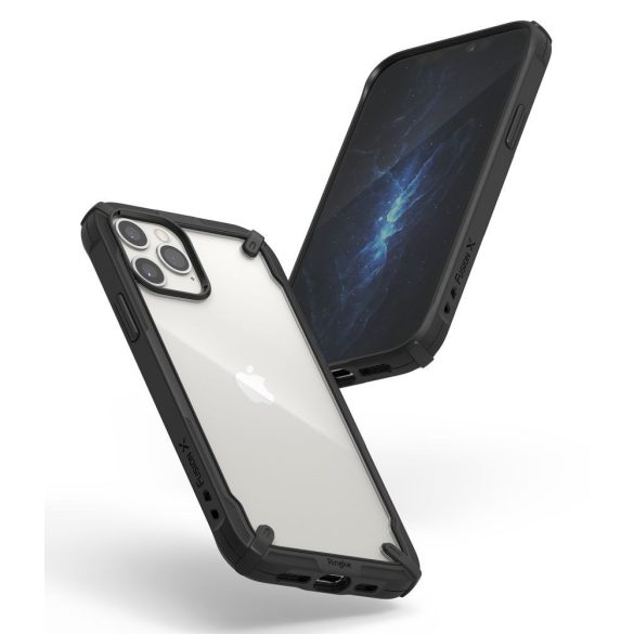 Apple iPhone 12/12 Pro ütésálló hátlap - Ringke Fusion X - black
