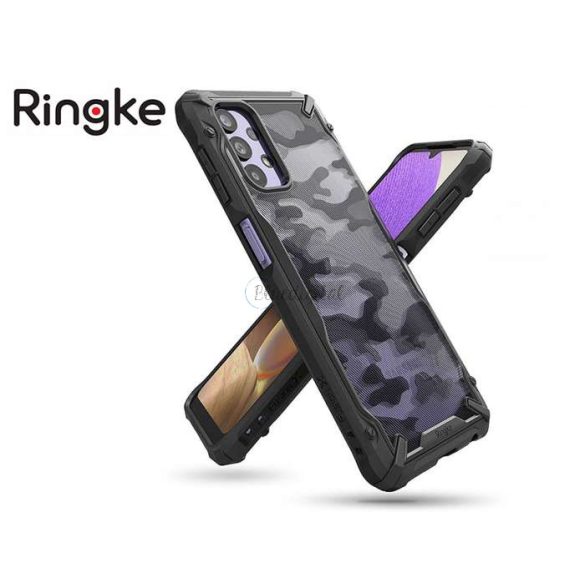 Samsung A326B Galaxy A32 5G ütésálló hátlap - Ringke Fusion X - terepszínű      fekete