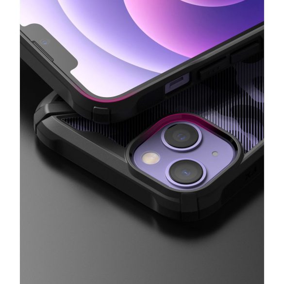 Apple iPhone 13 ütésálló hátlap - Ringke Fusion X - terepszínű fekete