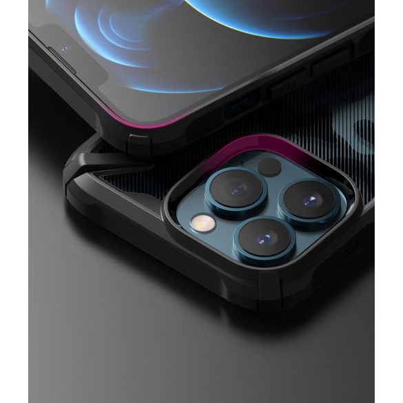 Apple iPhone 13 Pro ütésálló hátlap - Ringke Fusion X - terepszínű fekete