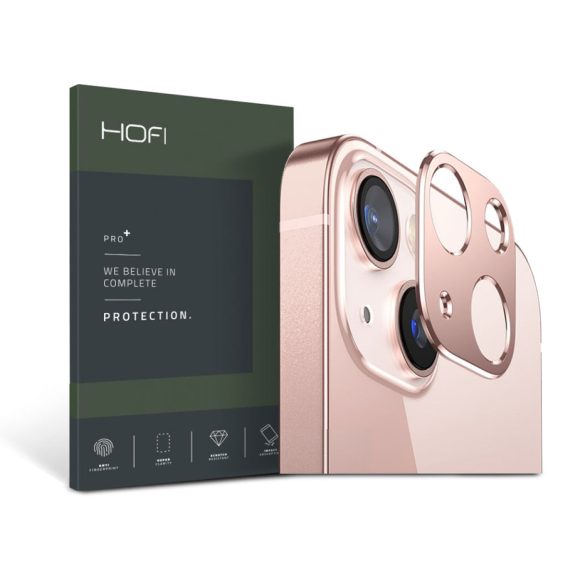 HOFI Metal Camera Sytling hátsó kameravédő borító - Apple iPhone 13/13 Mini -   rózsaszín