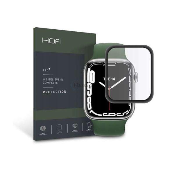 HOFI Hybrid Glass üveg képernyővédő fólia - Apple Watch Series 7/Series 8 (41   mm) - fekete