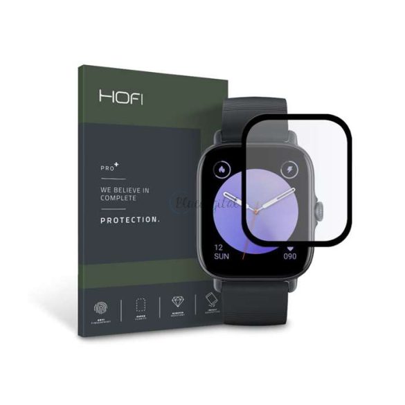 HOFI Hybrid Pro+ Glass üveg képernyővédő fólia - Amazfit GTS 3 - fekete