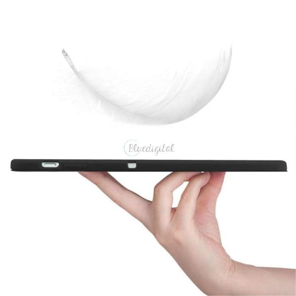 Samsung T730/T736B Galaxy Tab S7 FE 5G 12.4 védőtok (Smart Case) on/off funkcióval, Pencil tartóval - black (ECO csomagolás)