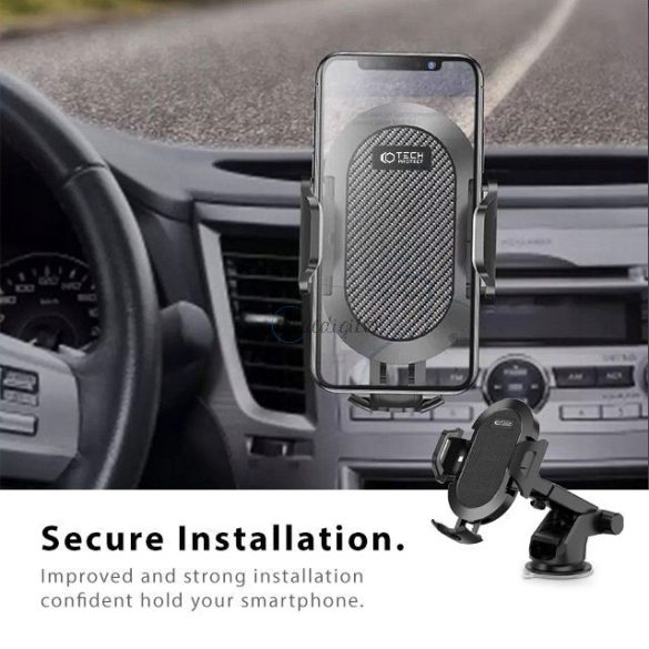 Univerzális műszerfalra/szélvédőre helyezhető PDA/GSM autós tartó - Tech-Protect Universal Dash and Windshield Car Mount - fekete