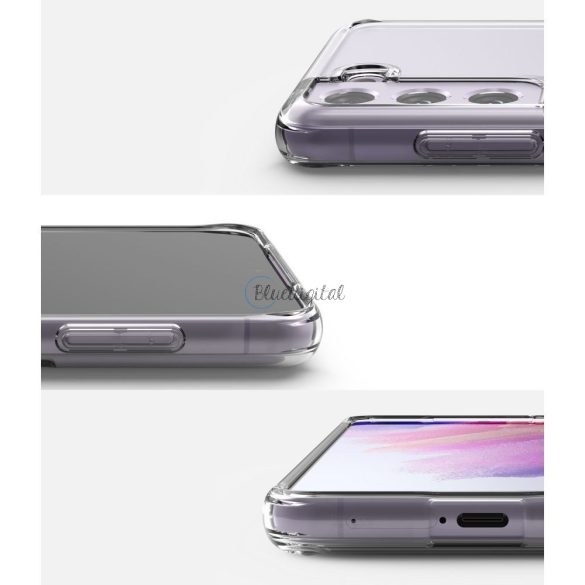 Samsung G990B Galaxy S21 FE 5G ütésálló hátlap - Ringke Fusion - átlátszó