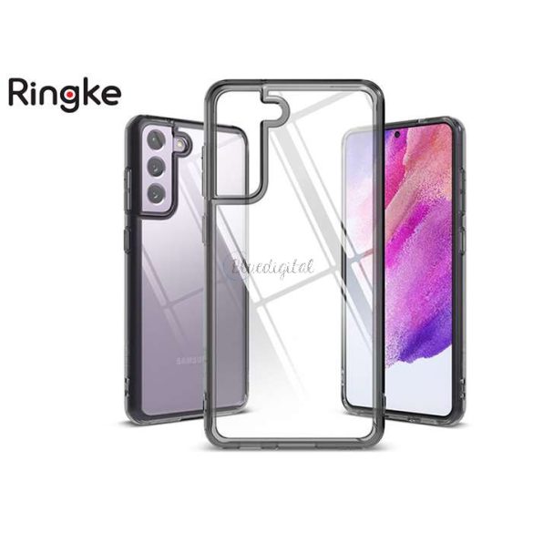 Samsung G990B Galaxy S21 FE 5G ütésálló hátlap - Ringke Fusion - fekete/átlátszó