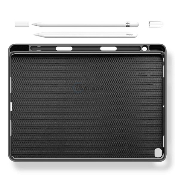 Apple iPad 10.2 (2019/2020/2021) tablet tok (Smart Case) on/off funkcióval,     Apple Pencil tartóval, billentyűzettel - Tech-Protect - black (ECO csomagolás)