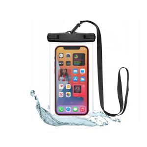 Univerzális vízálló védőtok max. 6,9" méretű készülékekhez - Tech-Protect      Universal Waterproof Case - fekete/átlátszó (ECO csomagolás)