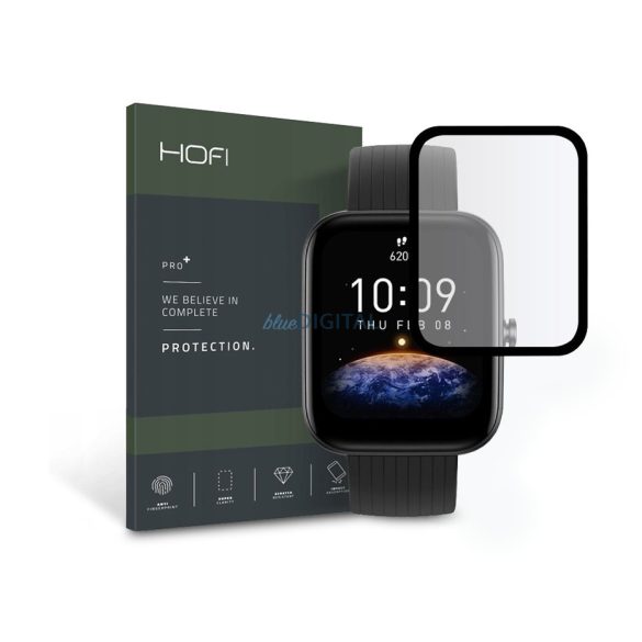 HOFI Hybrid Pro+ Glass üveg képernyővédő fólia - Amazfit Bip 3/Bip 3 Pro -      fekete