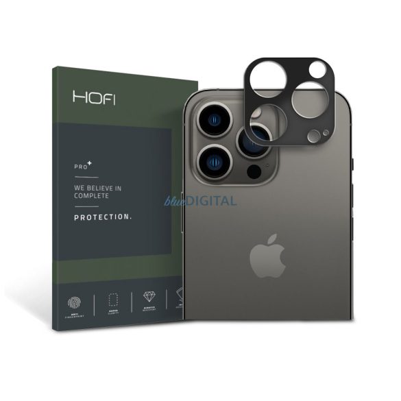 HOFI Metal Camera Sytling hátsó kameravédő borító - Apple iPhone 14 Pro/14 Max -fekete
