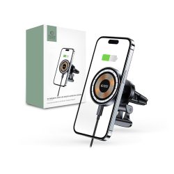   Tech-Protect Qi vezeték nélküli, szellőzőrácsba illeszthető autós               tartó/gyorstöltő MagSafe vezeték nélküli funkcióval - Tech-Protect MM15W-V5 -   fekete