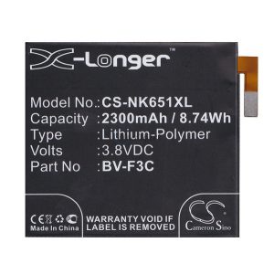 CAMERON SINO Li-Polymer akku (3.8V/2300mAh, Nokia BV-F3C kompatibilis) FEKETE