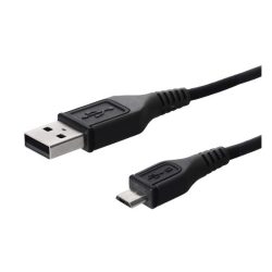 Adatkábel (USB - microUSB, 80cm) FEKETE