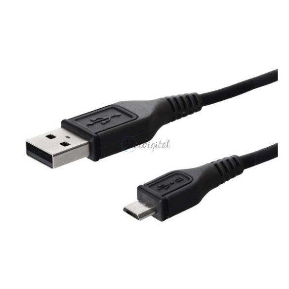 Adatkábel (USB - microUSB, 80cm) FEKETE