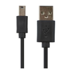 Adatkábel (USB - miniUSB, 100cm) FEKETE 