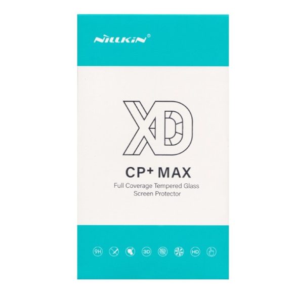 NILLKIN XD CP+MAX képernyővédő üveg (3D, full cover, tokbarát, ujjlenyomatmentes, 0.33mm, 9H) FEKETE Huawei Mate 20