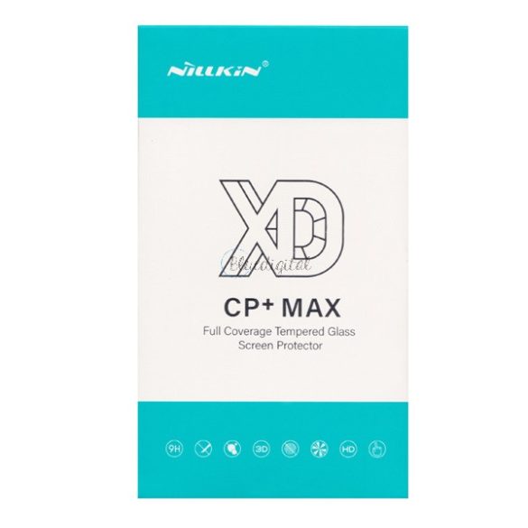 NILLKIN XD CP+MAX képernyővédő üveg (3D, full cover, tokbarát, ujjlenyomatmentes, 0.33mm, 9H) FEKETE Huawei Mate 20
