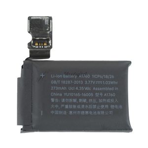 Akku 273 mAh LI-ION (belső akku, beépítése szakértelmet igényel, A1760 kompatibilis) Apple Watch Series 2 38mm