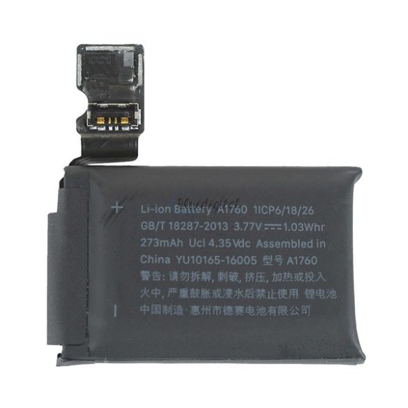 Akku 273 mAh LI-ION (belső akku, beépítése szakértelmet igényel, A1760 kompatibilis) Apple Watch Series 2 38mm