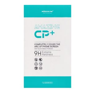 NILLKIN CP+ képernyővédő üveg (2.5D kerekített szél, íves, full glue, karcálló, UV szűrés, 0.33mm, 9H) FEKETE Samsung Galaxy M20 (SM-M205F)