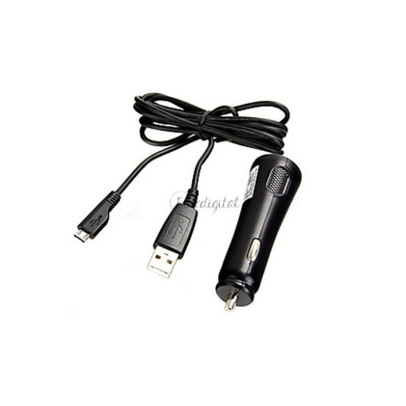 SAMSUNG autós töltő USB aljzat (3.5W + microUSB kábel) FEKETE