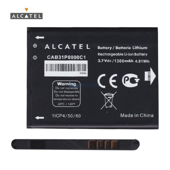 ALCATEL akku 1300mAh LI-ION Alcatel Pixi 3 3.5 (OT-4009), Pop C2 (OT-4032X), Pop D1 (OT-4018D)