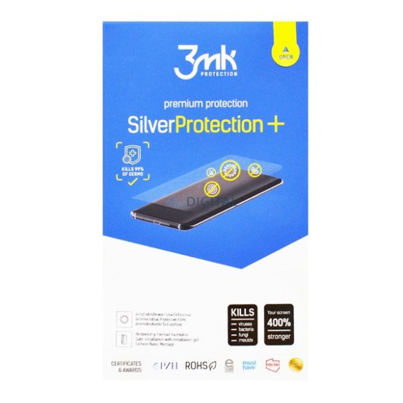 3MK SILVER PROTECTION+ képernyővédő fólia (antibakteriális, öngyógyító, NEM íves, 0.21mm) ÁTLÁTSZÓ Apple iPhone 11, Apple iPhone XR 6.1