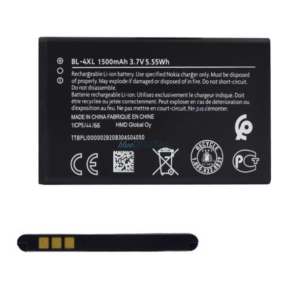 Akku 1500mAh LI-ION (BL-4XL kompatibilis) Nokia 8000 4G, 6300 4G