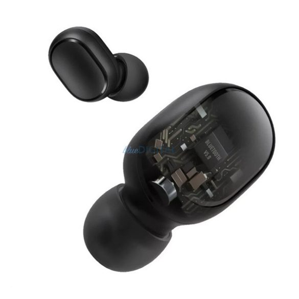 XIAOMI AirDots / EarBuds Basic 2 bluetooth fülhallgató SZTEREO (v5.0, TWS, extra mini + töltőtok) FEKETE