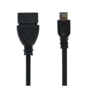 Adapter kábel (USB aljzat - microUSB, OTG, CA-157/ET-R205UBE kompatibilis) FEKETE