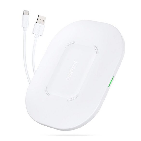 CHOETECH asztali töltő (15W, gyorstöltő, wireless) FEHÉR