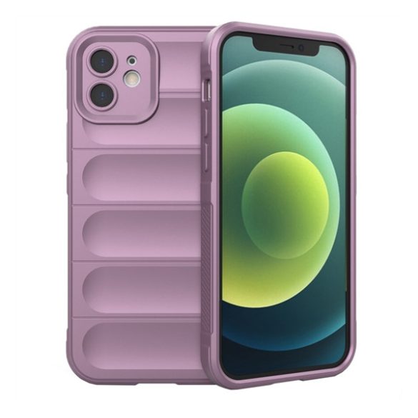 Szilikon telefonvédő (ütésállóság, kameravédő, 3D) LILA Apple iPhone 11