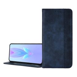   Tok álló, bőr hatású (FLIP, oldalra nyíló, asztali tartó, mozaik) SÖTÉTKÉK Honor 20e, 20i, 10i (20 lite)