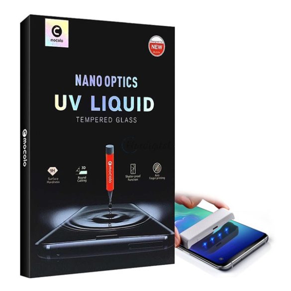 MOCOLO UV LIQUID képernyővédő üveg (3D full cover, íves, karcálló, 0.3mm, 9H + UV lámpa) ÁTLÁTSZÓ Samsung Galaxy S10 Plus (SM-G975)